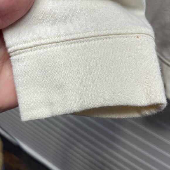 PINK Victoria’s Secret Oversized Cream Hoodie w/Gold Sequence Branding Size M - Picture 8 of 13